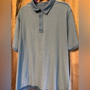 Adidas Polo Blue Striped Golf Short Sleeve Collared Outdoor Spring Men SZ 2X